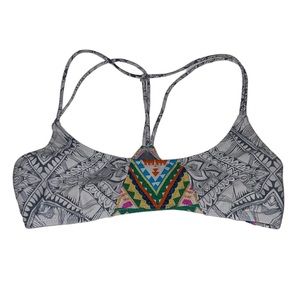 Women’s Billabong Tribal Multicolor Bikini Top Size Small